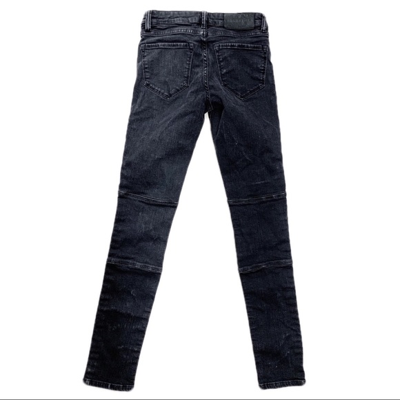 ALL SAINTS Washed Black Biker Fit Skinny Jeans 25 - Picture 6 of 13